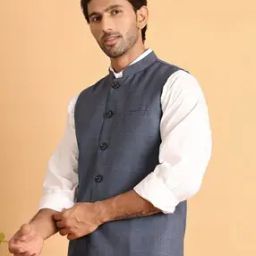 Men Checks Nehru jacket-39
