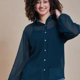  Women Relaxed Fit Collar Neck Shirt-image-22
