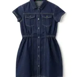 Girls Fit & Flare Dress with Flap Pockets-image-76