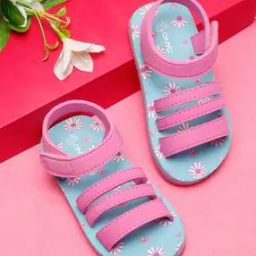Girls Open-Toe Sandals with Velcro Fastening-4