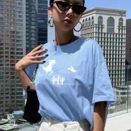 Women Printed Round-Neck T-Shirt-picture-38