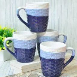 Set of 4 Handcrafted Ceramics Glossy Mugs-image-3