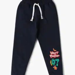 Boys Cotton Joggers with Harry Potter Print-image-1