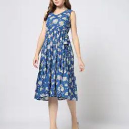 Women Floral Print Tiered Dress-image-14