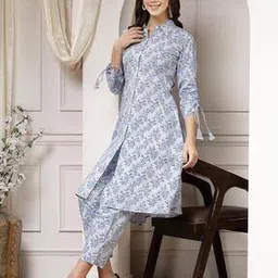 Women Floral Print Kurta & Pants Set-image-39