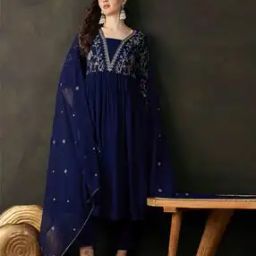 Women Embroidery Straight Kurta Set-13
