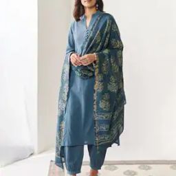 Women Straight Kurta with Dhoti Pants & Dupatta Set-picture-21