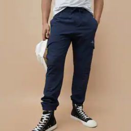 Men Straight Cargo Trackpants with Drawstrings-image-21