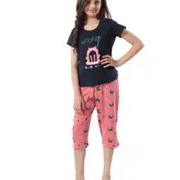 av2 Girls Graphic Print T-Shirt & Capris Set-picture-29