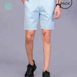 Men Pack of 2 Flat-Front Regular Fit 3/4th Shorts-picture-36