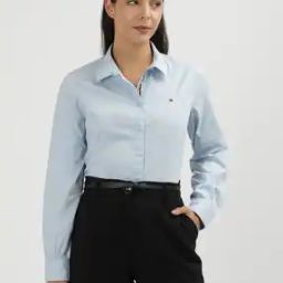 Women Lic Stretch Poplin Relaxed Fit Shirt-image-22