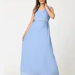 Women V-Neck Gown Dress-image-47