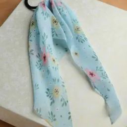 Floral Print Hair Tie with Knot Accent-image-76