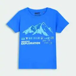 Boys Graphic Print Regular Fit Crew-Neck T-Shirt-picture-17