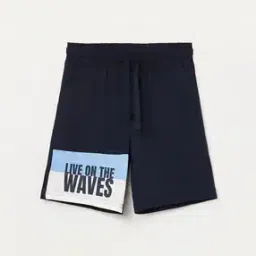 Boys Typographic Print Regular Fit Shorts-image-47