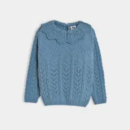 Girls Peter Pan Collar Full Sleeves Pullover-picture-52