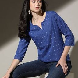 Women Micro Print Cotton Straight Kurti-image-51