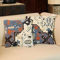 Set of 2 Embroidered Cotton Cushion Covers 18" x 18"-image-24