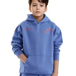 Boys Embroidered Regular Fit Hooded Sweatshirt-image-49