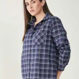 Checked Shirt with Patch Pocket-image-47