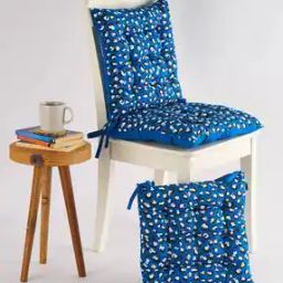 Set of 3 Animal Print Square Cotton Chair Pad 16" x 16 "-image-82