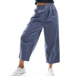Cord Cropped Balloon Fit Trousers-image-11