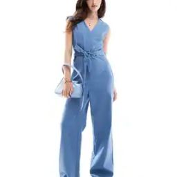 Sleeveless Linen Mix Jumpsuit with Waisted Belt-picture-43
