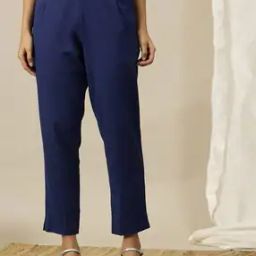 Women Relaxed Fit Flat-Front Pants-image-29