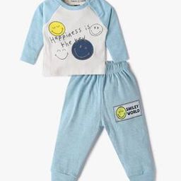 Typographic Print Round-Neck T-Shirt & Joggers Set-picture-52