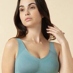 Women Wireless & Anti Spillage Seamless Flat-Knit T-Shirt Bra-picture-10