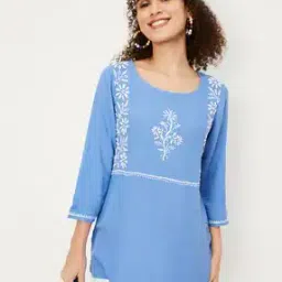 max Women Floral Embroidered Straight Kurta-picture-44