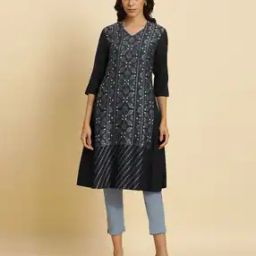 Women Paisley Print A-Line Kurta with Insert Pocket-image-92