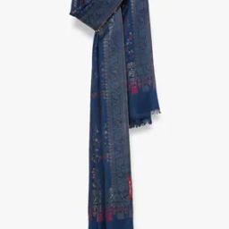 Paisley Print Winter Stole with Frayed Hem-image-50