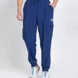 Men Cargo Joggers with Logo Print-image-55