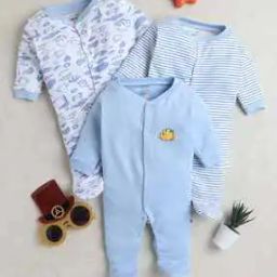 Baby Boys Full Sleeves Sleepsuit Pack Of 3-image-32