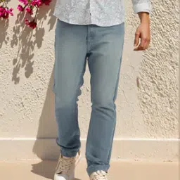 Shein Full Length Fixed Waist Light Wash Jeans-image-12
