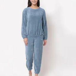 Round-Neck Top & Pyjamas Set-image-27