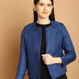 Women Blouson Jacket with Front Open-picture-1