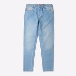 Boys Light-Wash Cotton Regular Fit Jeans-image-26