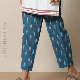 Handloom Cotton Ikat Straight Pant-picture-22