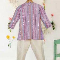 Boys Embroidery Kurta Pyjama Set-image-26