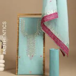 Hand Dyed Gota Patti Unstitched Dress Material-image-21