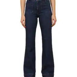 Women Flared Jeans with Front Pockets-image-2
