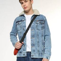 Men Regular Fit Trucker Jacket-picture-15