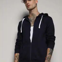 Men Regular Fit Zip-Front Hooded Sweatshirt-image-26