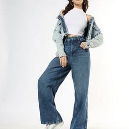 Women Lightly Washed Wide-Leg Jeans-image-26
