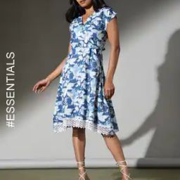 Women Floral Print A-Line Dress-image-95