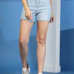 Women Hot Pants with Frayed Hem-image-51