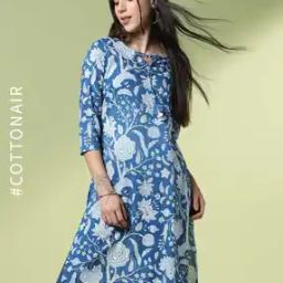Women Floral Print Straight Kurta-image-21