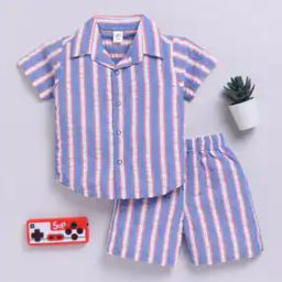 Boys Striped Shorts & Shirt Set-picture-33